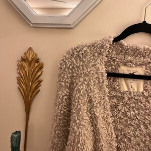 Fluffy cream cardigan